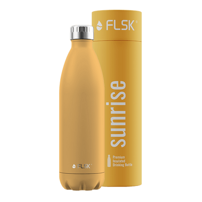FLSK Trinkflasche 1000 ml aus Edelstahl sunrise mit Verpackung