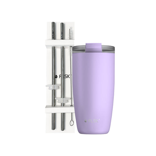 FLSK Kaffeebecher und Strohhalm Bundle