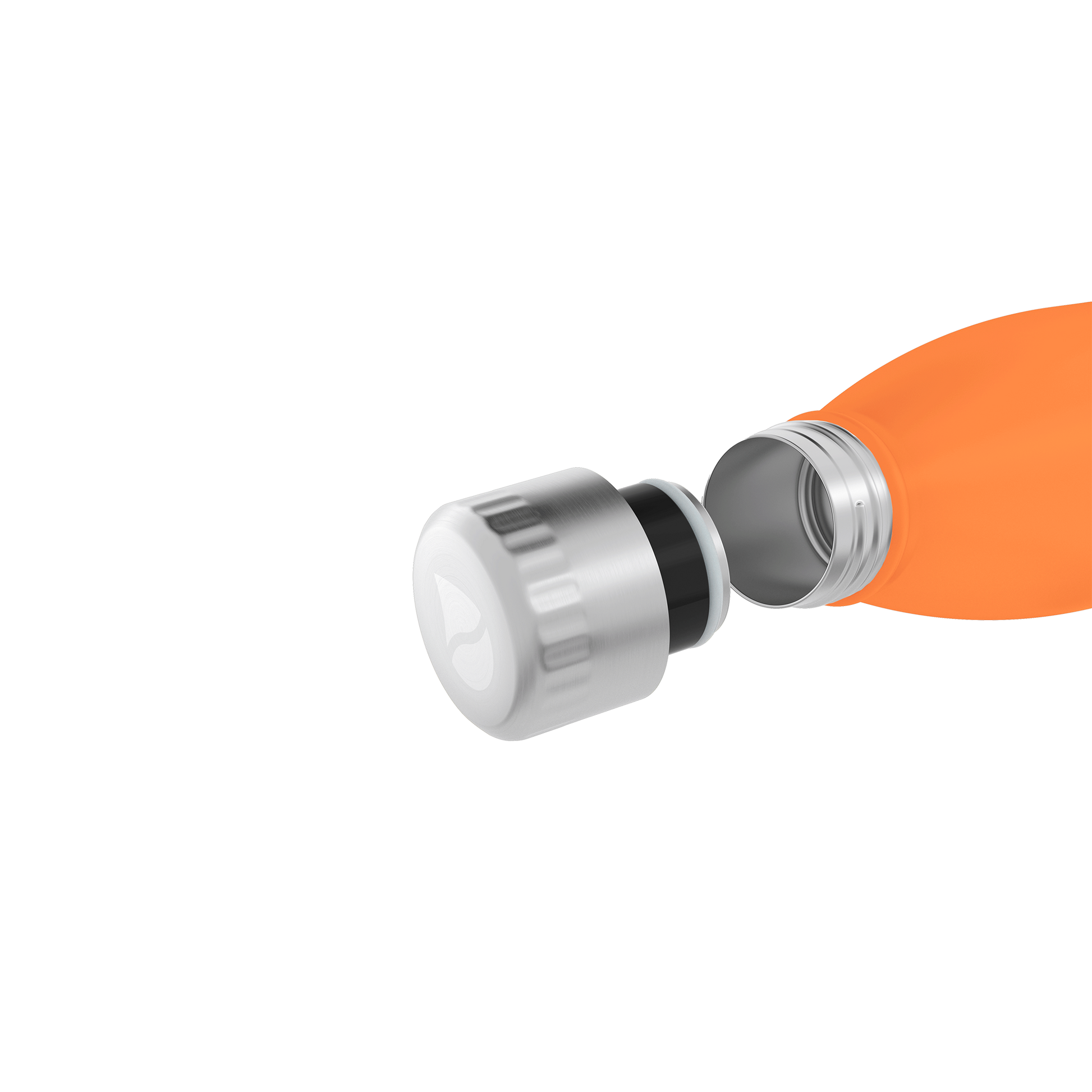 FLSK Trinkflasche mit Becher aus Edelstahl trail orange
