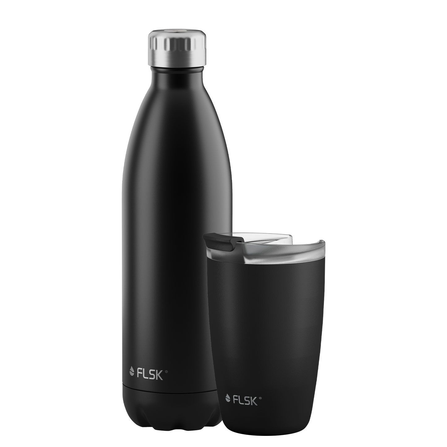 FLSK Bundle drinking bottle and coffee mug made of stainless steel