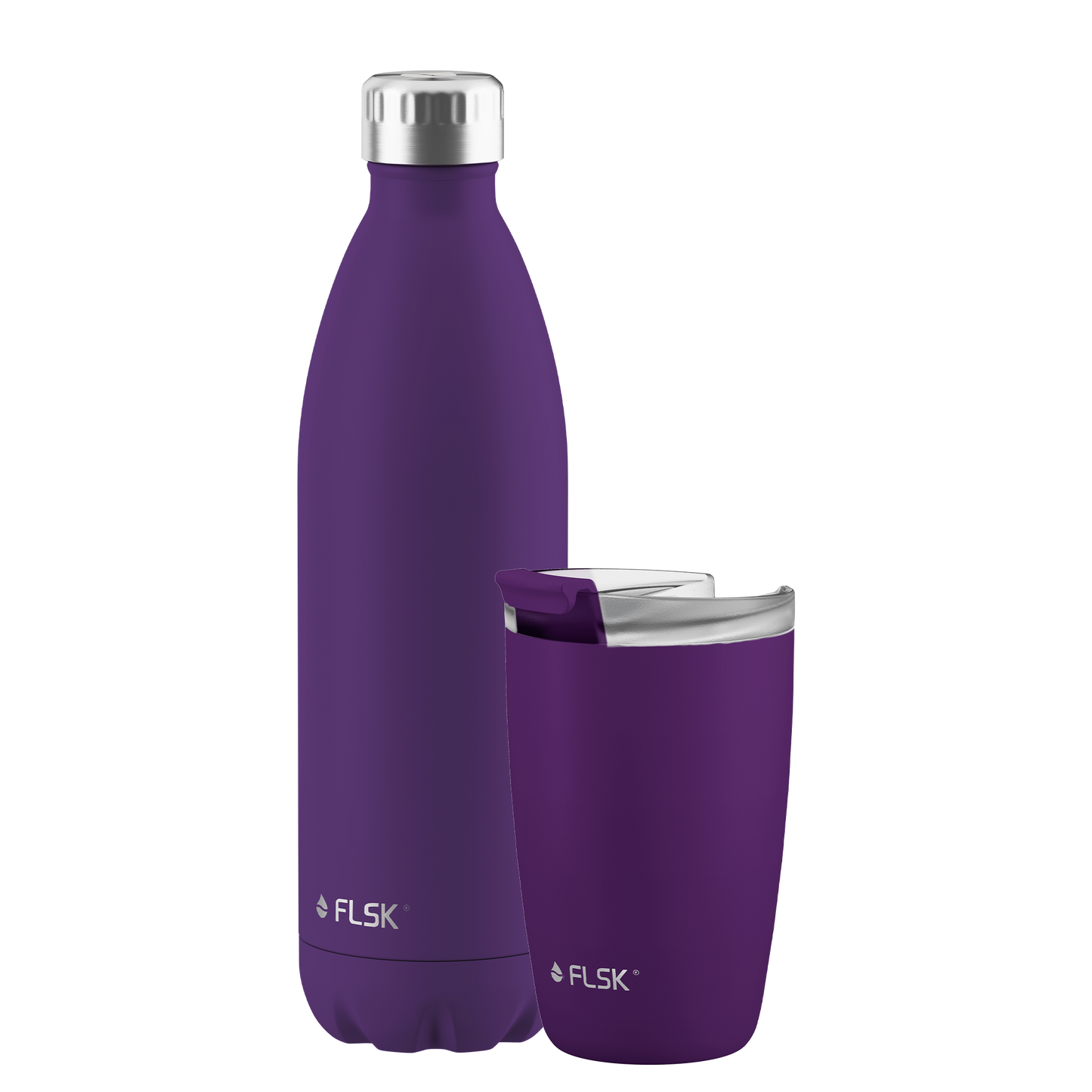 FLSK Bundle drinking bottle and coffee mug made of stainless steel