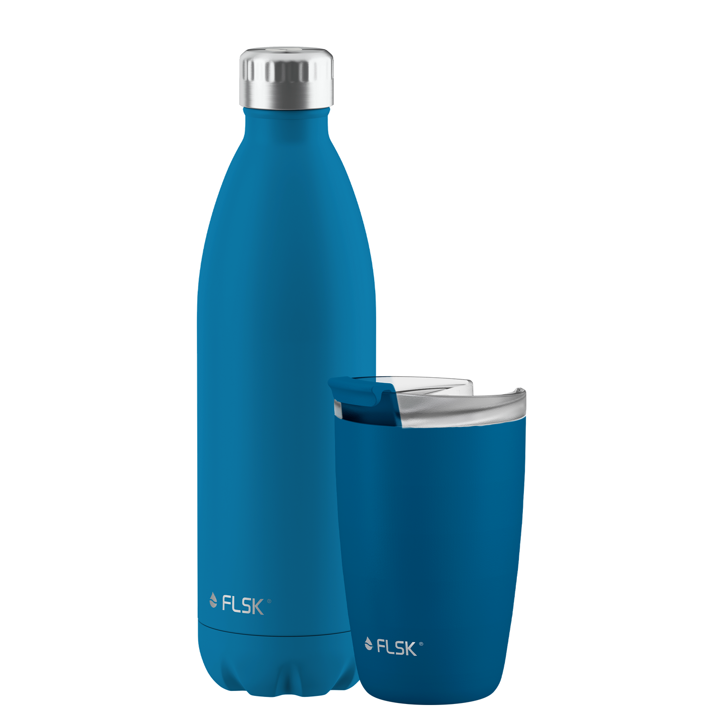 FLSK Bundle drinking bottle and coffee mug made of stainless steel