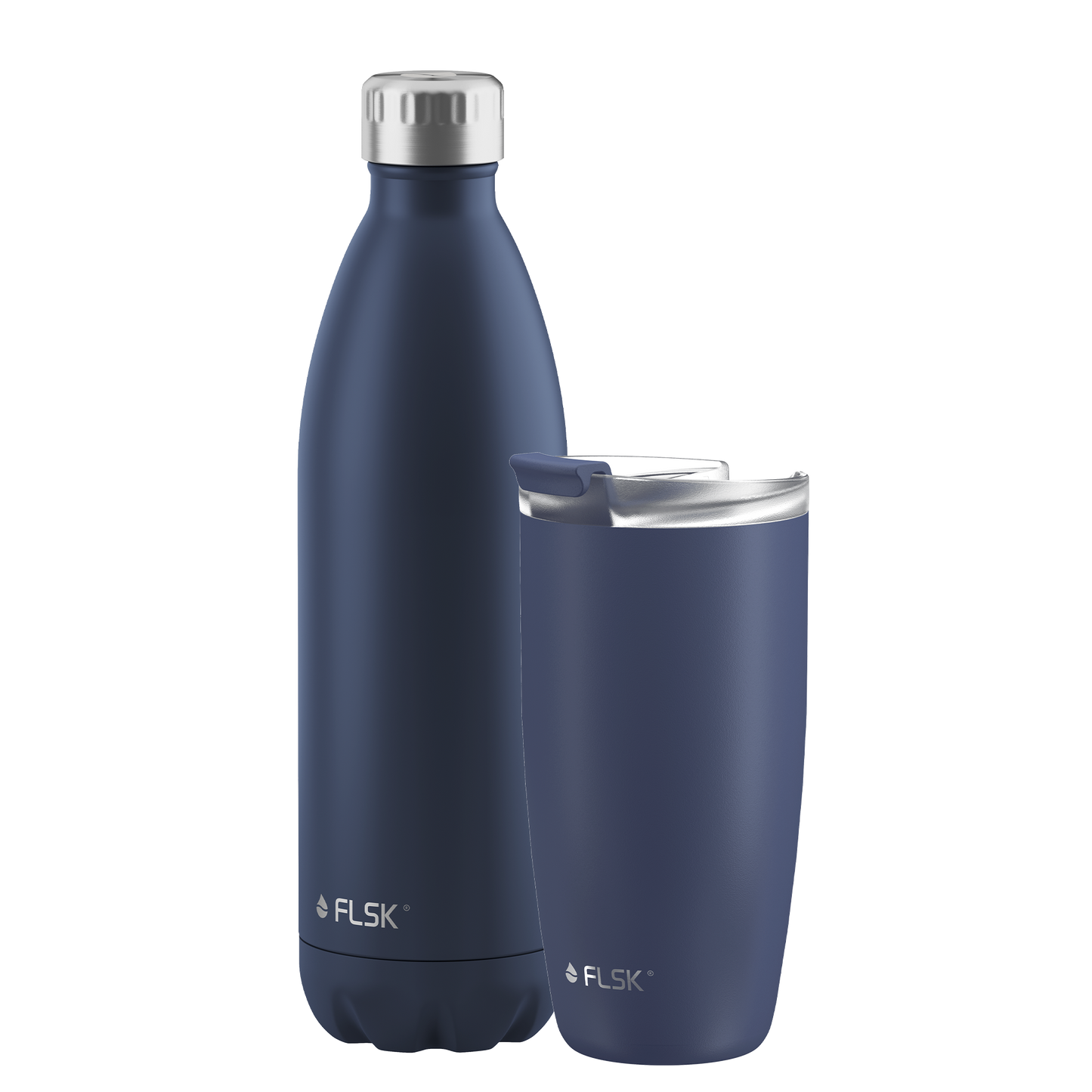 FLSK Bundle drinking bottle and coffee mug made of stainless steel