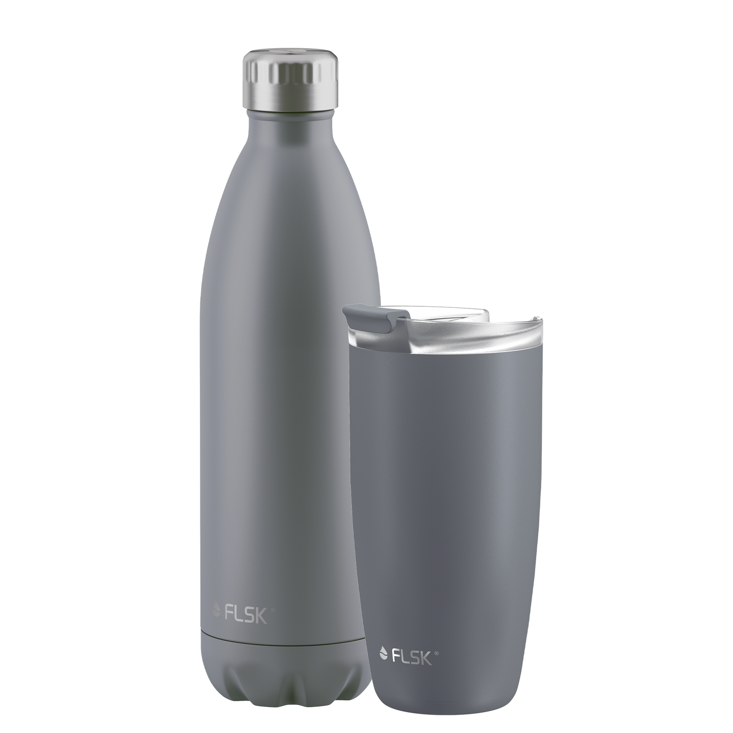 FLSK Bundle drinking bottle and coffee mug made of stainless steel