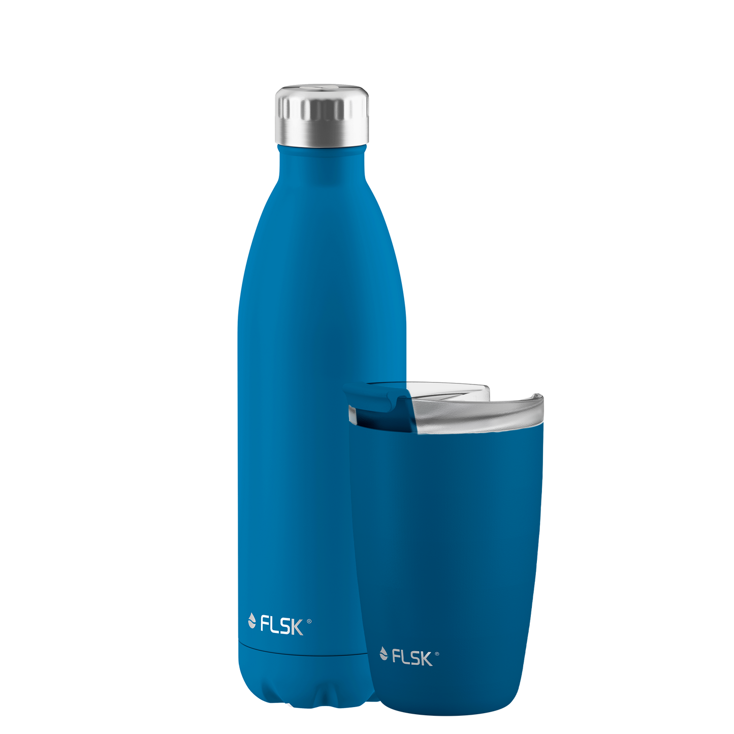 FLSK Bundle drinking bottle and coffee mug made of stainless steel