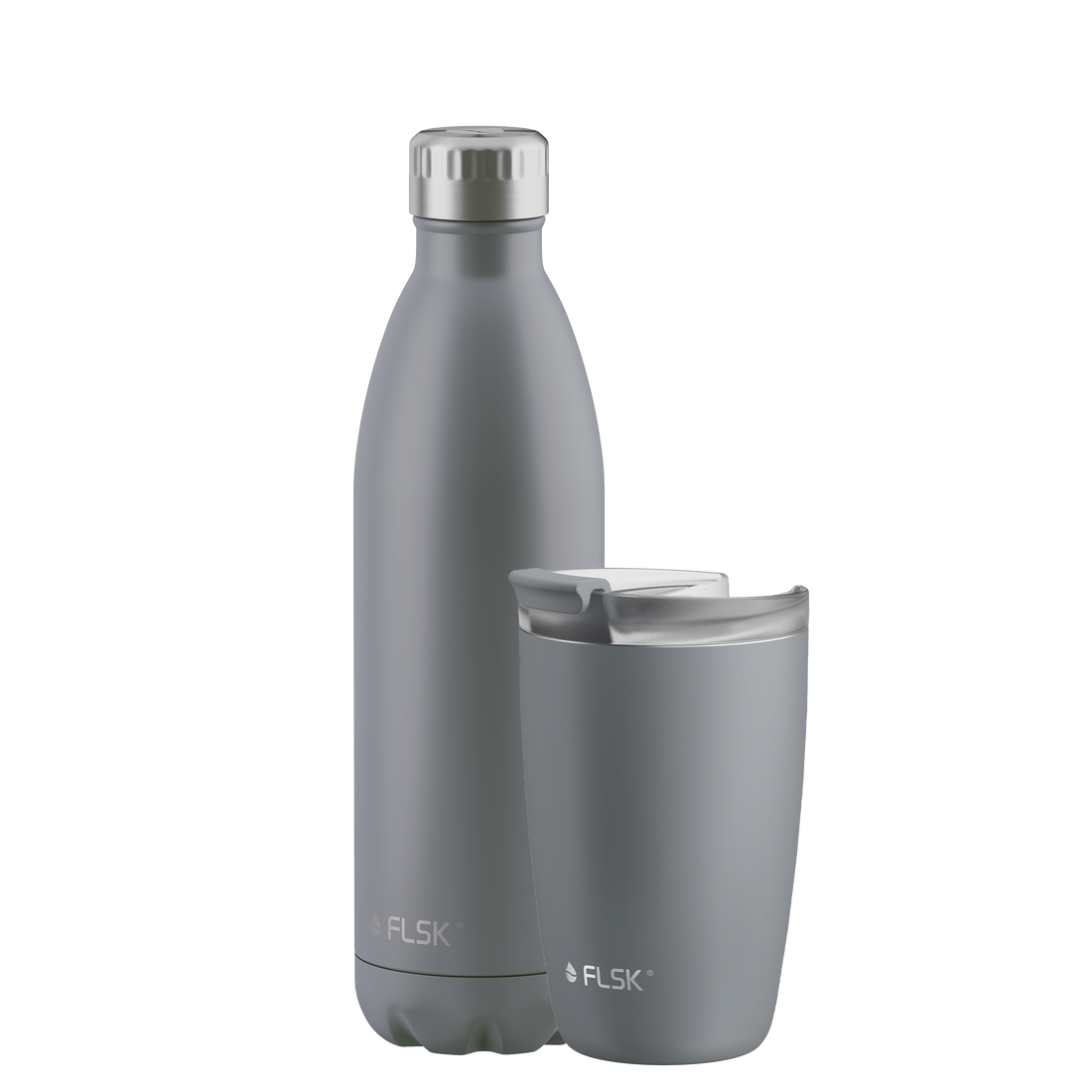 FLSK Bundle drinking bottle and coffee mug made of stainless steel