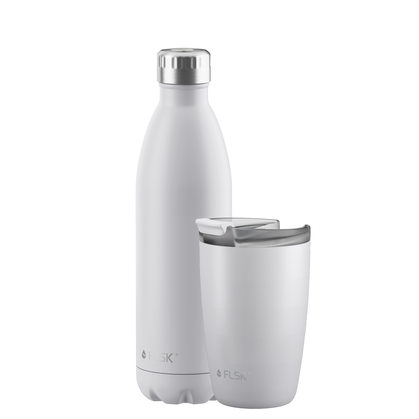 FLSK Bundle drinking bottle and coffee mug made of stainless steel