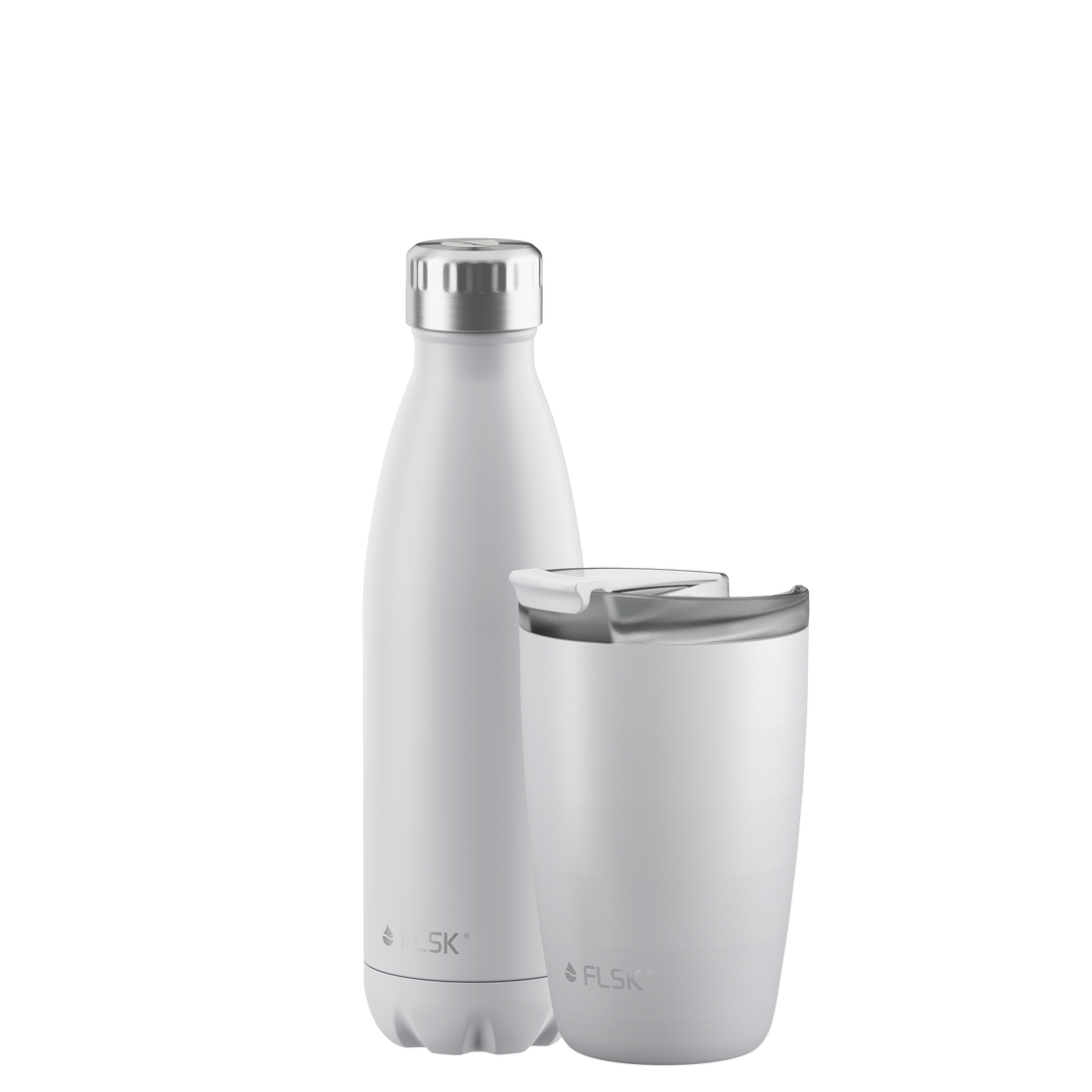 FLSK Bundle drinking bottle and coffee mug made of stainless steel